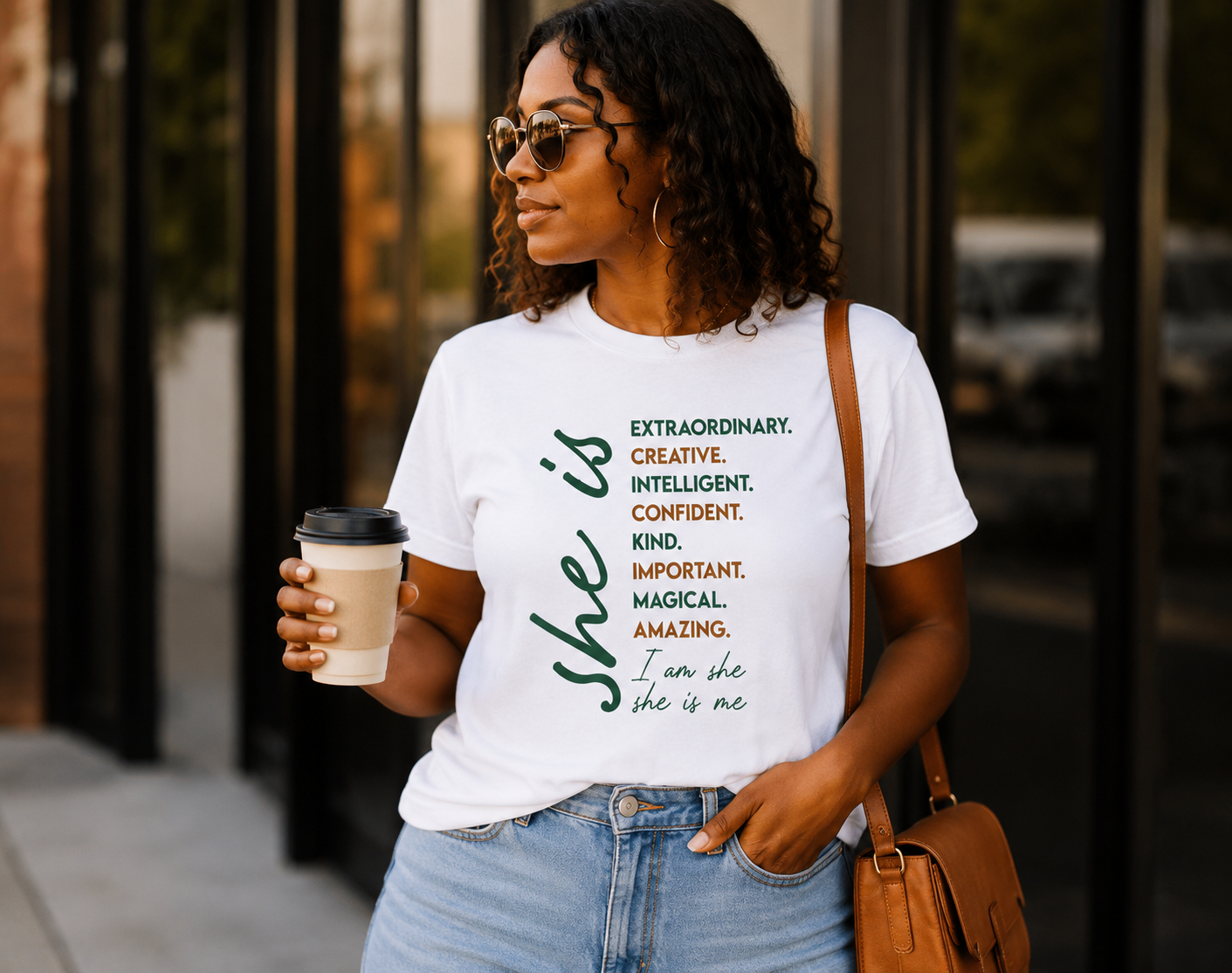 She Is Me Affirmation Tee