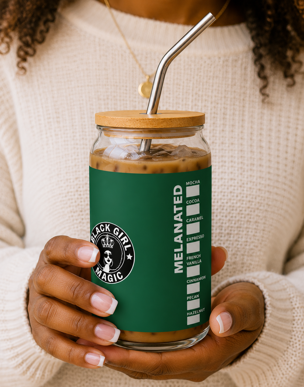Melanated Magic Sipper Glass
